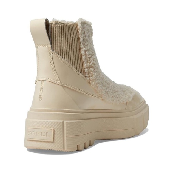 $249 Sorel - Caribou™ X Boot Chelsea lug Cozy - cream ivory shearling Size 9.5 - Picture 5 of 15